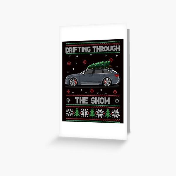 Funny Xmas Ugly Sweater - Drifting through the Snow - RS6 Car - Audi -  Sticker