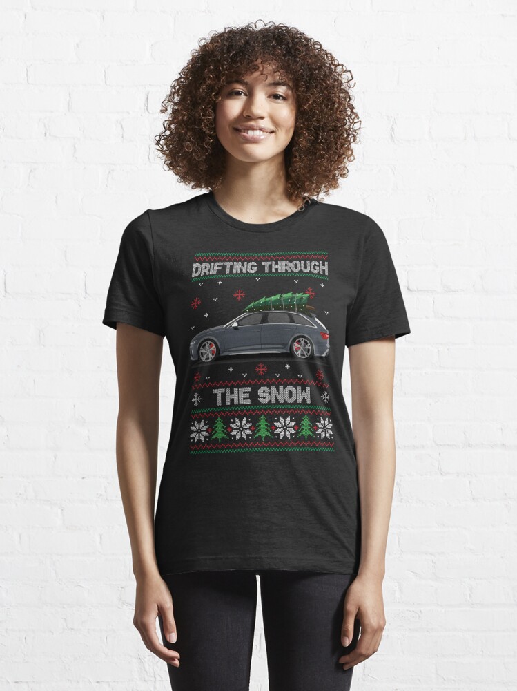 Funny Christmas Ugly Sweater - Drifting through the snow - RS6 Car |  Essential T-Shirt