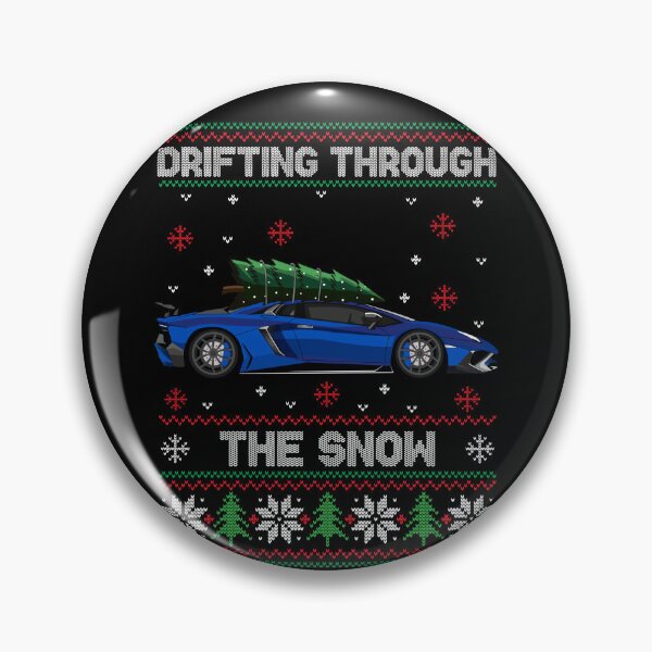 Item preview, Funny Christmas Ugly Sweater - Drifting through the snow - Aventador Car designed and sold by AutoDesignWerks.