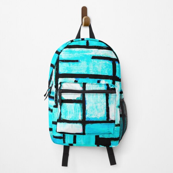 Item preview, Teal Geometric Square Painting designed and sold by KellysComColors.
