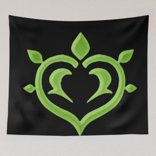 Item preview, Genshin Impact Symbol Element Dendro Nature – Sumeru - 3D Vibrant Colours designed and sold by Fregoulix.