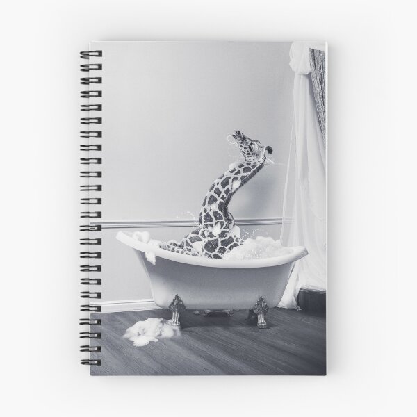 Item preview, Giraffes Taking a Bath designed and sold by SurfolioPrints.