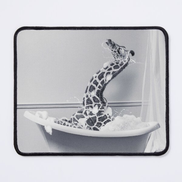 Item preview, Giraffes Taking a Bath designed and sold by SurfolioPrints.