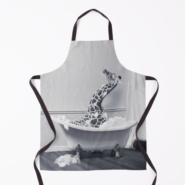 Item preview, Giraffes Taking a Bath designed and sold by SurfolioPrints.