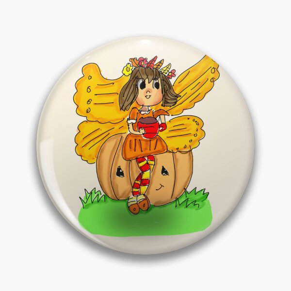 Item preview, Fall Fairy Sitting on a Pumpkin designed and sold by H-artful.