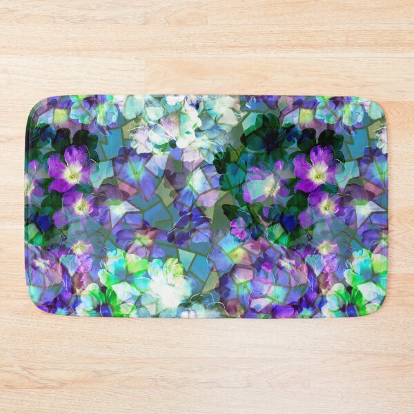 Item preview, Blue Flowers with mosaic embedded  designed and sold by WildwaterDesign.