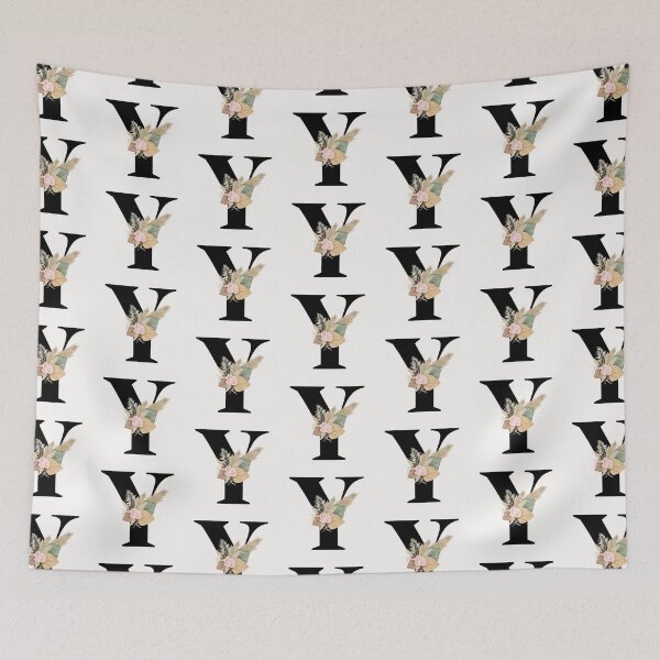 Item preview, letter y floral designed and sold by LU NA.