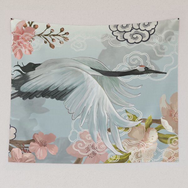 Item preview, White Japanese Crane designed and sold by OtterFactory.