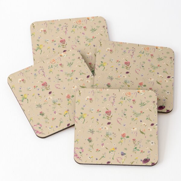 Artikelvorschau, Blumen schöne nahtlose Muster beige Version entworfen und verkauft von Yana Mustafina | Boho Soulful Designs.