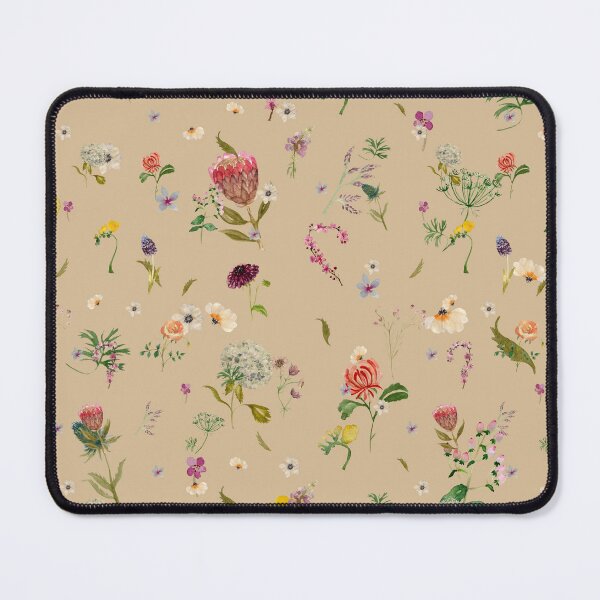 Item preview, Flowers nice seamless pattern beige version designed and sold by Yana Mustafina | Boho Soulful Designs.