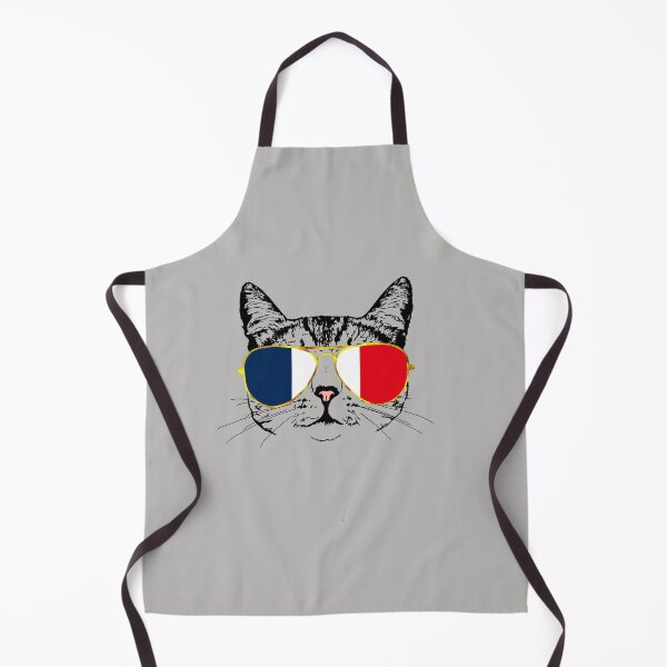 Item preview, Cat with France Flag Gold Aviators designed and sold by LuxeHurricane.