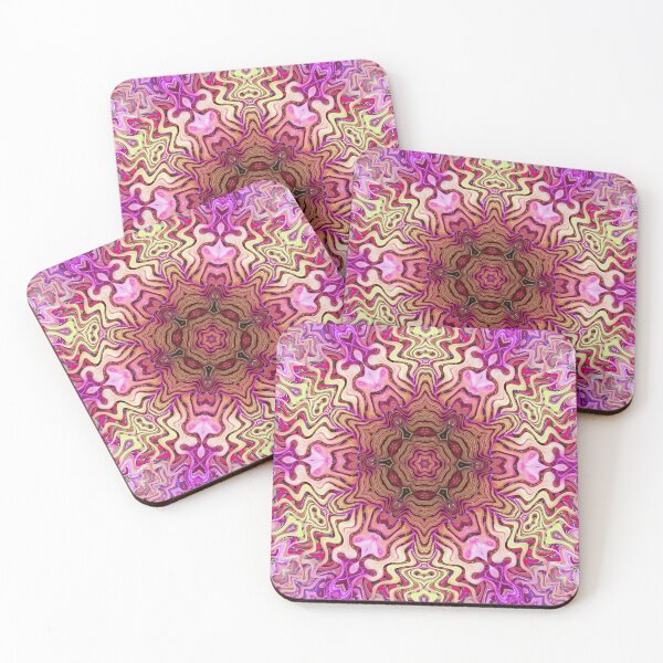 Item preview, Boho Vibes Abstract Kaleidoscope Maximalism Hippie Style Eclectic Mix of Pink Lilac Cream 5 of 16 designed and sold by Beachy.