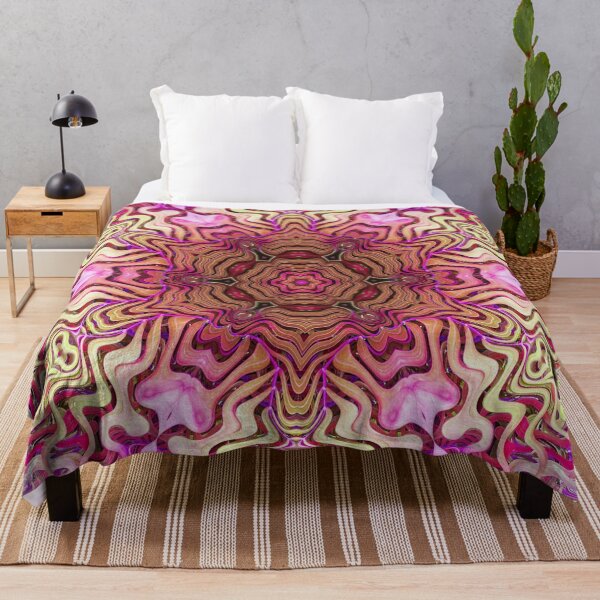 Item preview, Boho Vibes Abstract Kaleidoscope Maximalism Hippie Style Eclectic Mix of Pink Lilac Cream 5 of 16 designed and sold by Beachy.