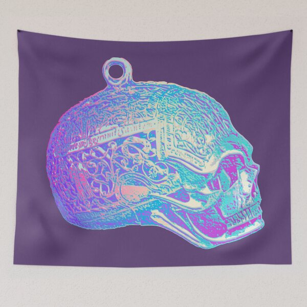 Item preview, clock skull watch memento mori vintage iridescent designed and sold by MiraNomegusta.