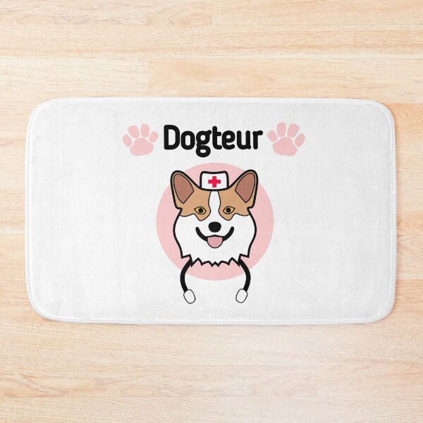 Aperçu de l'œuvre Dogteur jeu de mots, chien corgi docteur créée et vendue par EnzoVectorism.
