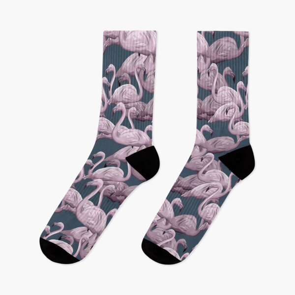Item preview, Pop Art Flamingos Pink on Dark Blue Scarf and Large Scale designed and sold by WildwaterDesign.