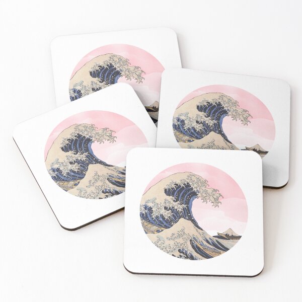 Item preview, Hokusai Pink Great Wave designed and sold by EnpitsuGoma .