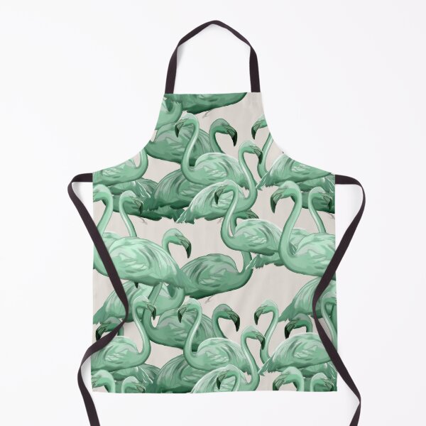 Item preview, Art Flamingos Light Green Scarf and Large Scale designed and sold by WildwaterDesign.