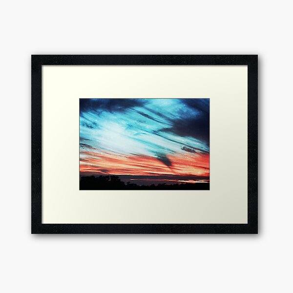 As the sun sets Framed Art Print