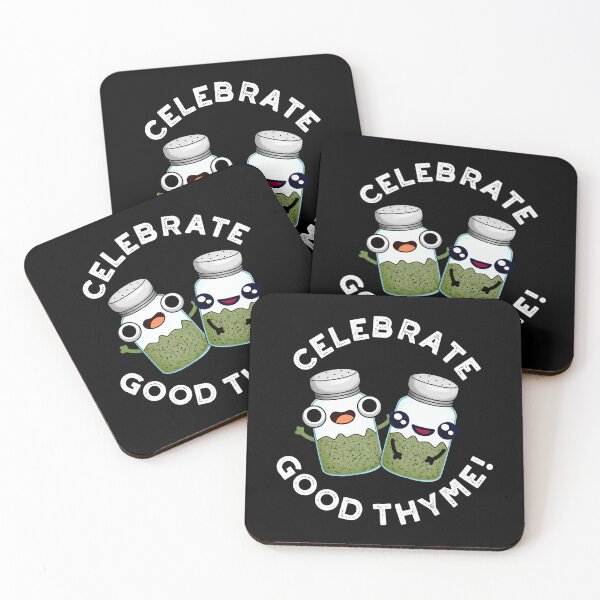 Item preview, Celebrate Good Thyme Funny Food Herb Puns (Dark BG) designed and sold by punnybone.