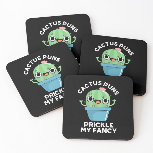 Item preview, Cactus Puns Prickle My Fancy Funny Plants Puns (Dark BG) designed and sold by punnybone.