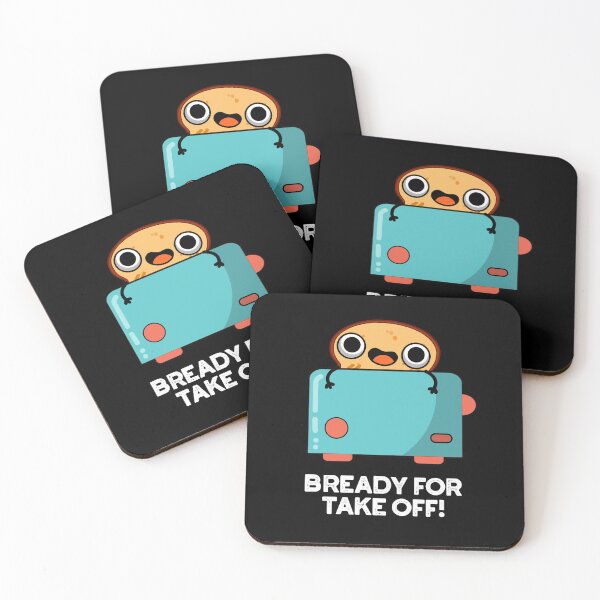 Item preview, Bready For Take Off Funny Toast Puns (Dark BG) designed and sold by punnybone.
