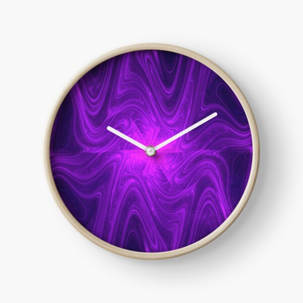 Dripping Purple ~ Fractal Art Clock
