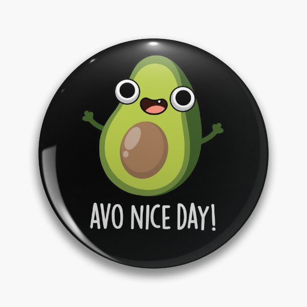 Item preview, Avo Nice Day Funny Avocado Pun (Dark BG) designed and sold by punnybone.
