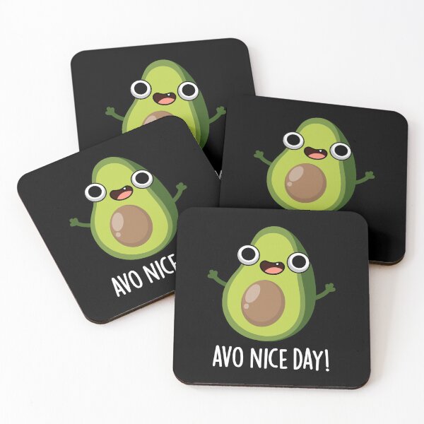 Item preview, Avo Nice Day Funny Avocado Pun (Dark BG) designed and sold by punnybone.