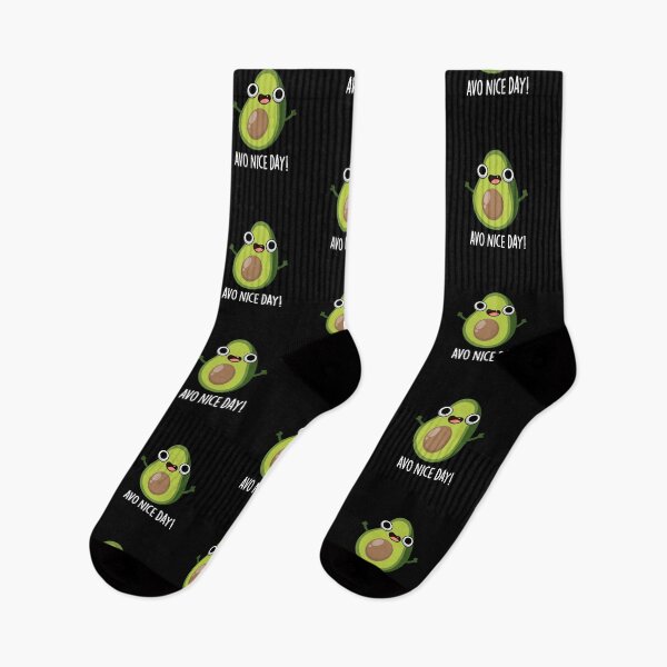Item preview, Avo Nice Day Funny Avocado Pun (Dark BG) designed and sold by punnybone.