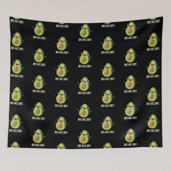 Item preview, Avo Nice Day Funny Avocado Pun (Dark BG) designed and sold by punnybone.