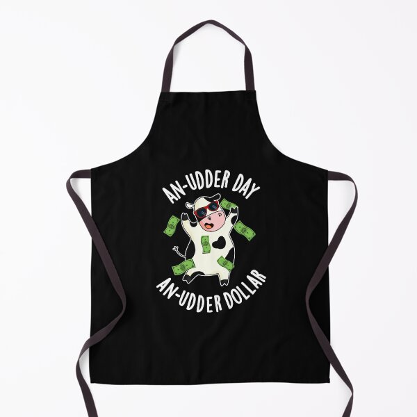 Item preview, An Udder Day An Udder Dollar Funny Cow Puns (Dark BG) designed and sold by punnybone.