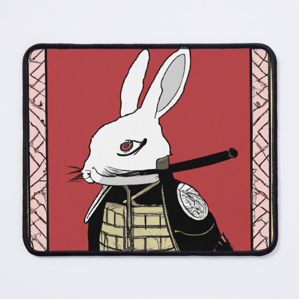 Item preview, Square portrait samurai rabbit designed and sold by Inalternativ.