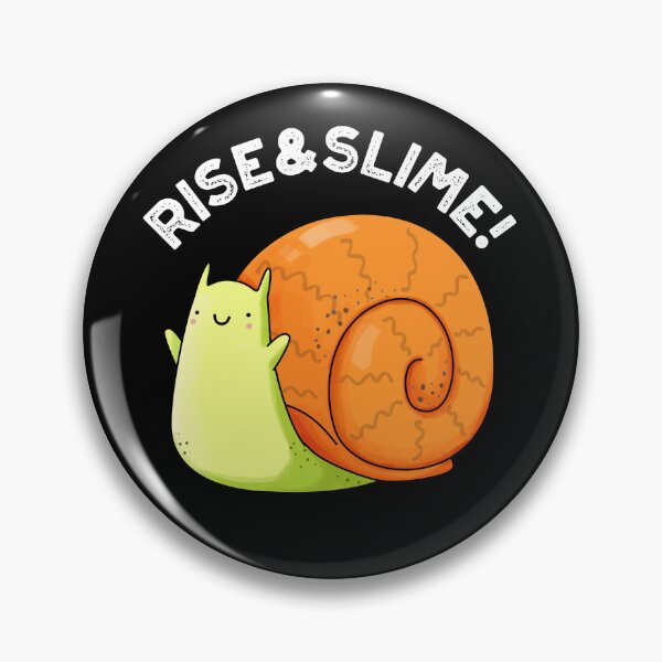 Item preview, Rise And Slime Funny Snail Puns (Dark BG) designed and sold by punnybone.