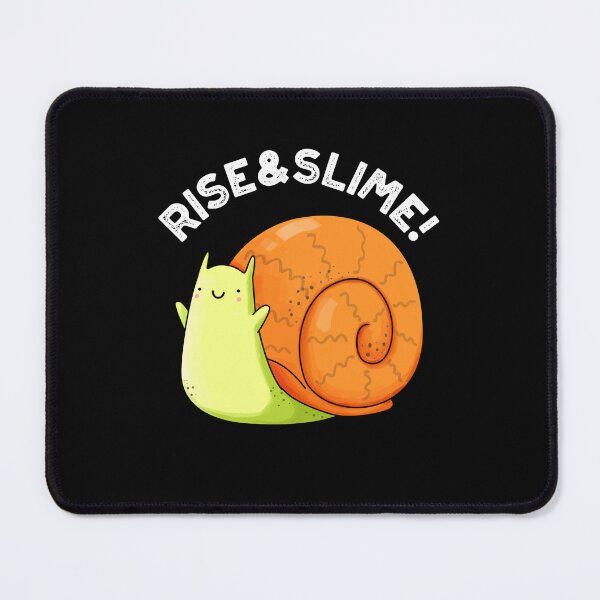 Item preview, Rise And Slime Funny Snail Puns (Dark BG) designed and sold by punnybone.