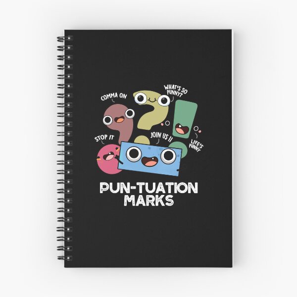 Item preview, Pun-tuation Marks Cute Punctuation Marks Puns (Dark BG) designed and sold by punnybone.