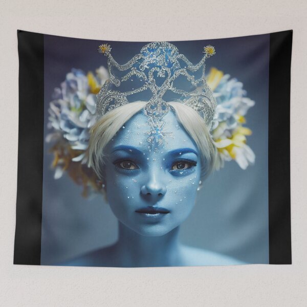 Item preview, Futuristic Blue Princess with beautiful crown and diamonds designed and sold by Stanley de Wekker.