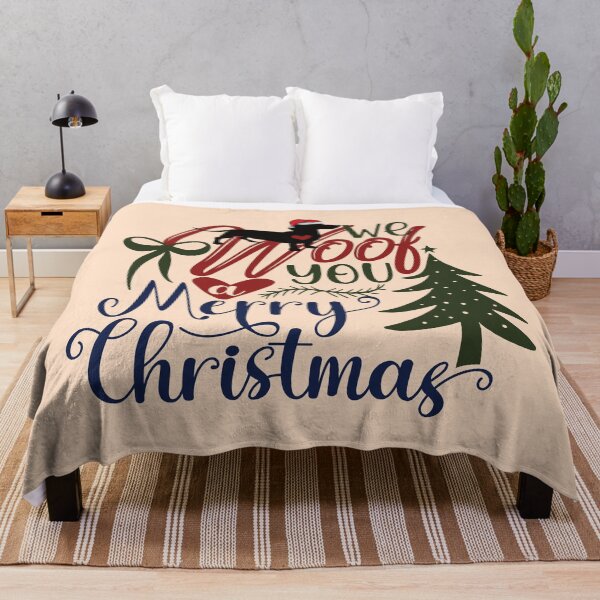 Item preview, We Woof You a Merry Christmas - Funny Dachshund Dog designed and sold by DebbisPalette.
