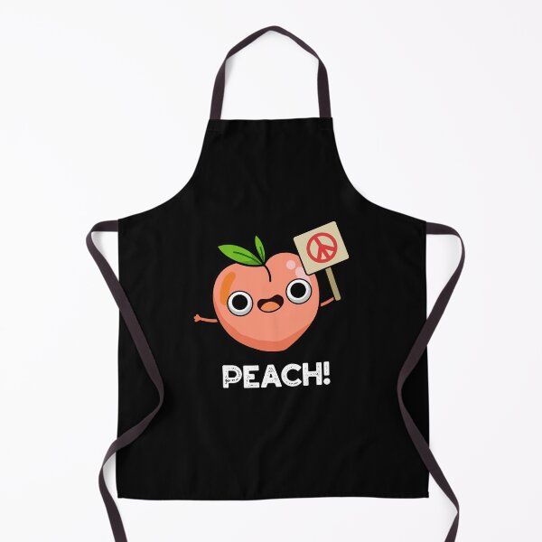 Item preview, Peach Funny Fruit Peace Puns (Dark BG) designed and sold by punnybone.