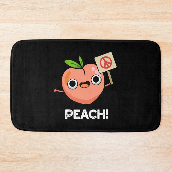 Item preview, Peach Funny Fruit Peace Puns (Dark BG) designed and sold by punnybone.