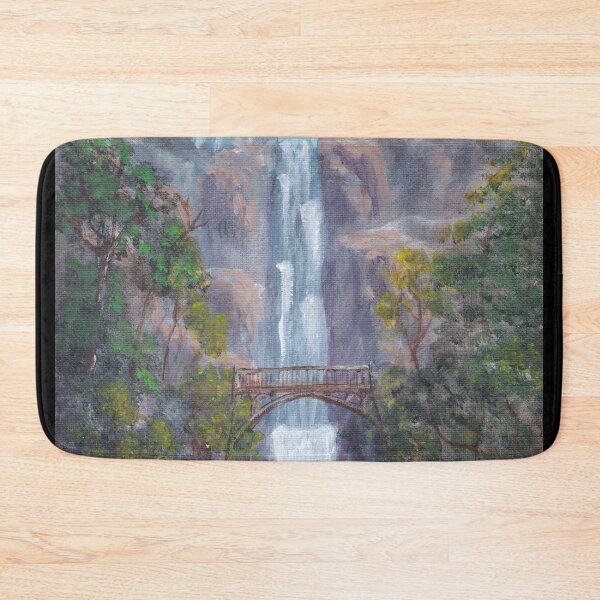 Item preview, Painting of Waterfall, Trees, Bridge, Multnomah Falls, Oregon, Columbia River designed and sold by Aryxaba.