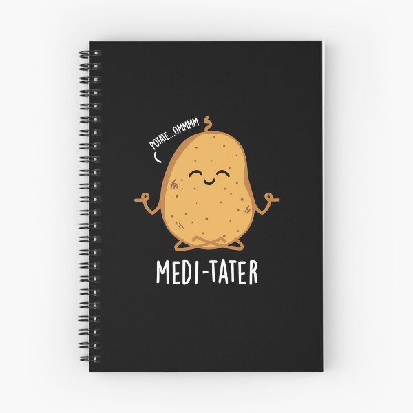 Item preview, Medi-tater Funny Meditating Potato Puns (Dark BG) designed and sold by punnybone.