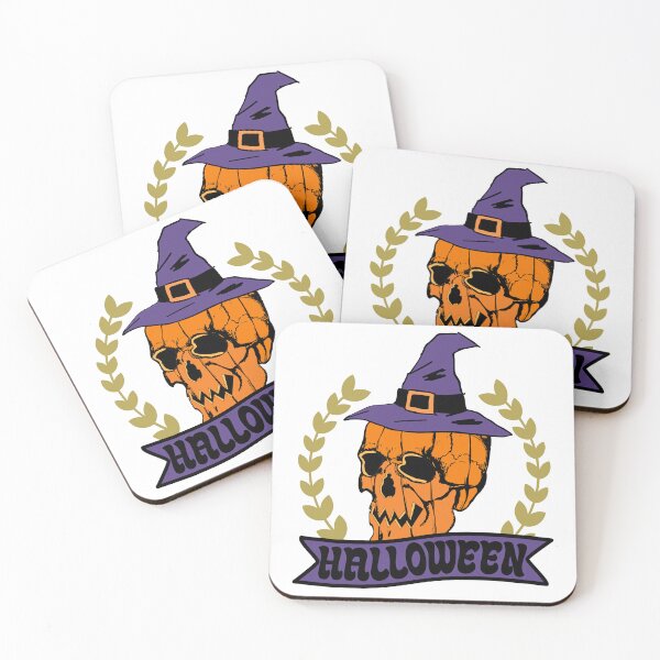 Item preview, Scary pumpkin skull with witch hat Halloween T-shirt designed and sold by HdCd-clo.