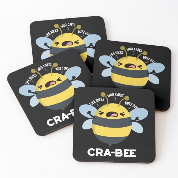 Item preview, Cra-bee Funny Bee Puns (Dark BG) designed and sold by punnybone.