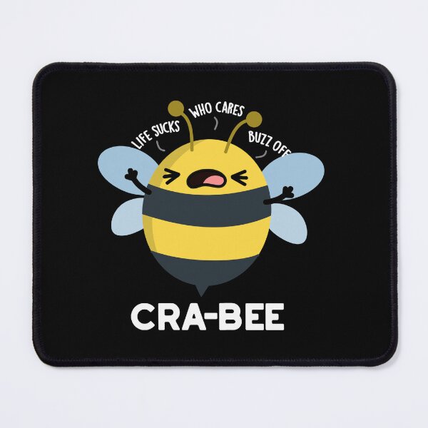 Item preview, Cra-bee Funny Bee Puns (Dark BG) designed and sold by punnybone.