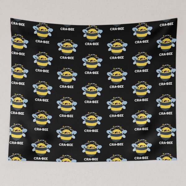 Item preview, Cra-bee Funny Bee Puns (Dark BG) designed and sold by punnybone.