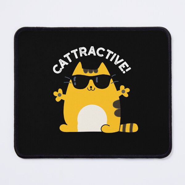 Item preview, Cattractive Funny Attractive Cat Puns (Dark BG) designed and sold by punnybone.