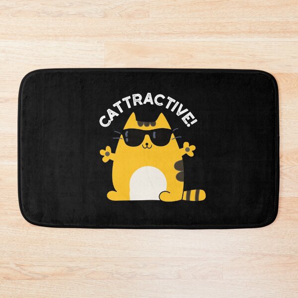 Item preview, Cattractive Funny Attractive Cat Puns (Dark BG) designed and sold by punnybone.