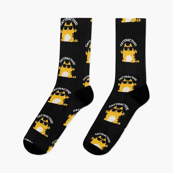 Item preview, Cattractive Funny Attractive Cat Puns (Dark BG) designed and sold by punnybone.