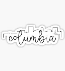 cityscape outline - columbia Sticker